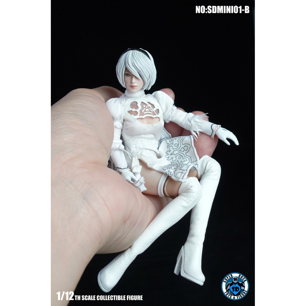 Mô hình nhân vật 2B 1/12 Super Duck SDMINI001 trong game NieR: Automata Yorha