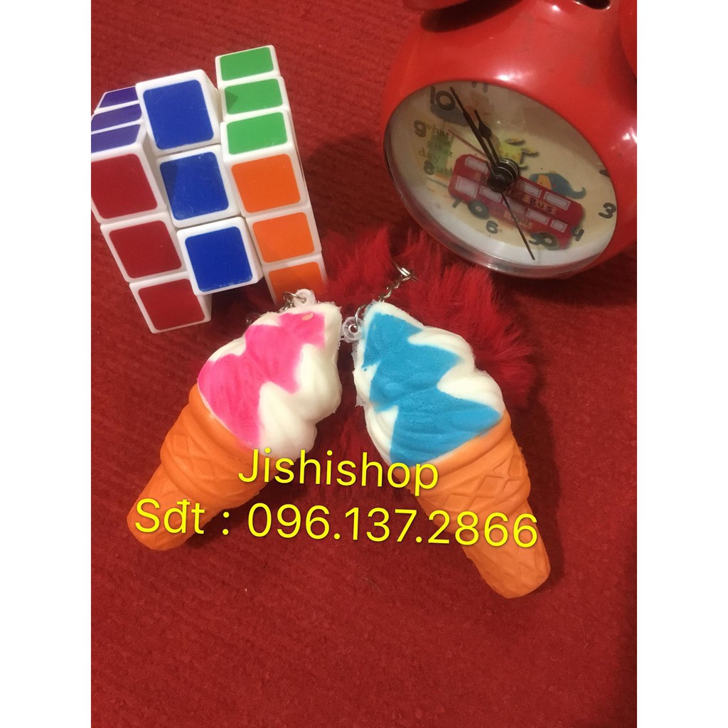  ( GIÁ SỈ )Squishy Kem Ốc Quế kèm móc khóa |shopee. Vn\Shopgiayred  PM_(91)