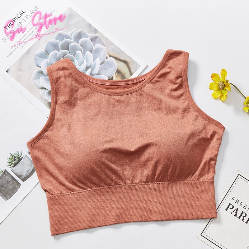 Áo Bra Thể Thao Cotton có Mút Nâng Ngực, Áo Thun 3 Lỗ Co Giãn Tốt - 855 | BigBuy360 - bigbuy360.vn