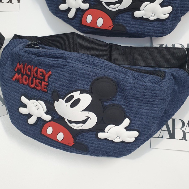 Túi đeo chéo Mickey xanh