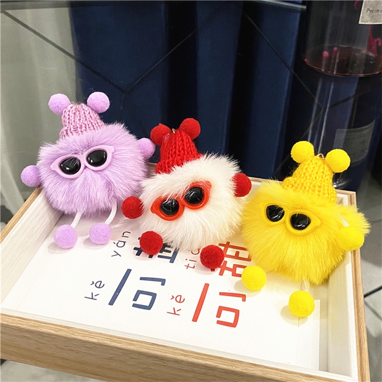 Móc khóa búp bê nhồi bông hình dạng hoạt hình đáng yêu