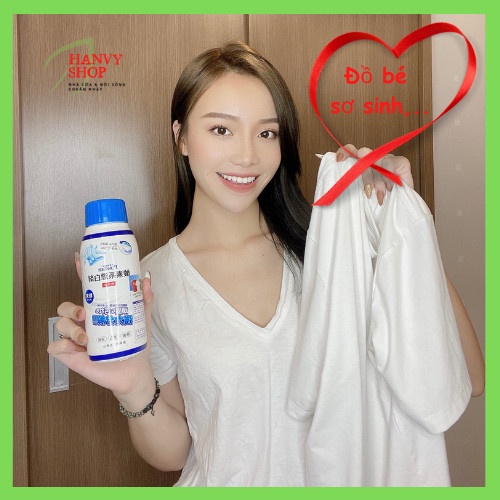 Bột Tẩy Trắng, Tẩy Mốc Ố Vàng Quần Áo Trắng, Quần Áo Màu Bé Sơ Sinh MITSUEI Chính Hãng Nhật Bản 500G