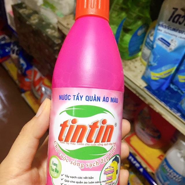 Nước tẩy quần áo màu tin tin chai 300ml