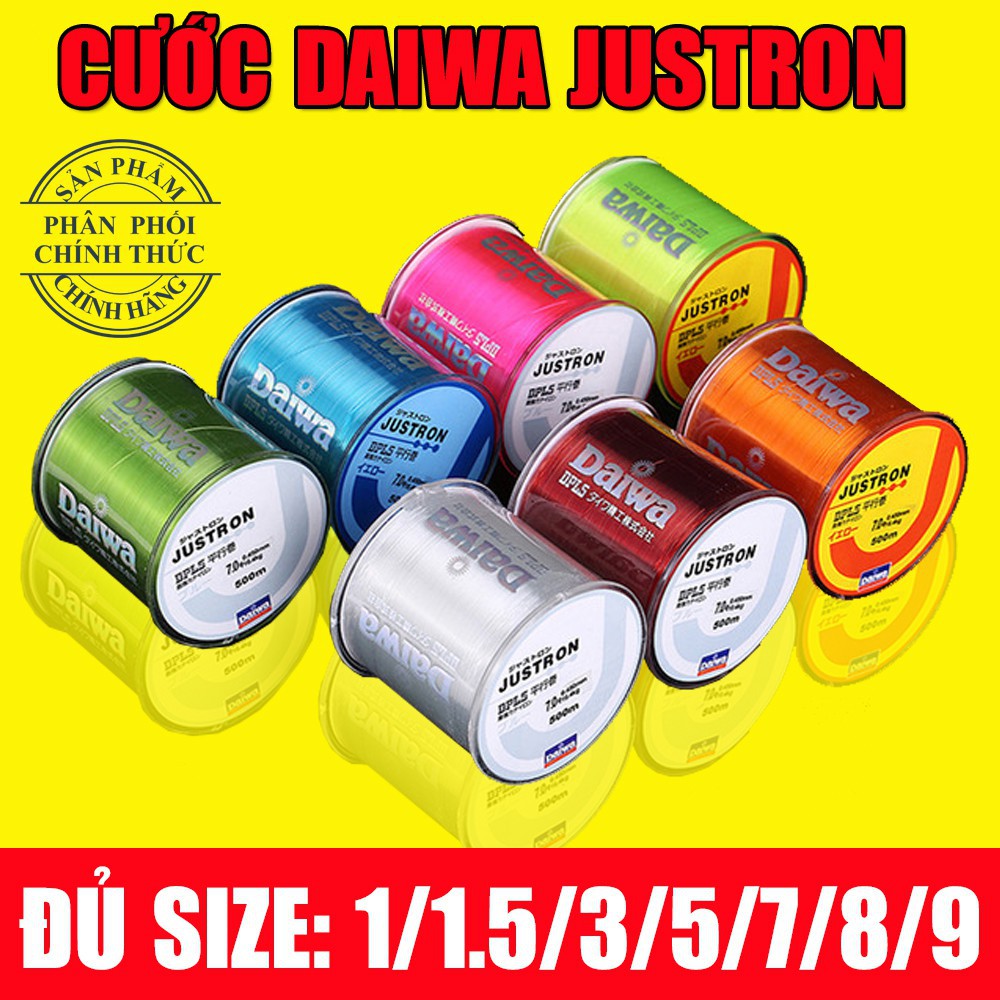 Cước câu cá daiwa justron loại tốt nhất cho cần thủ ( sale )