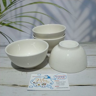 [Sỉ Lẻ Gốm Sứ] Chén Cơm Sứ Trắng Dày <Giá rẻ khi mua từ 5c>