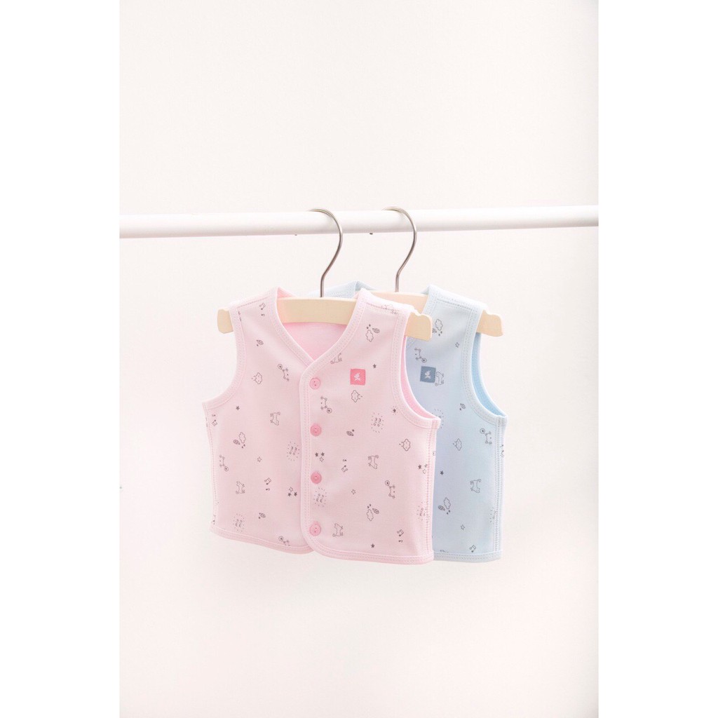 Miomio - Áo gile cotton 2 lớp cho BT+BG 1-6m