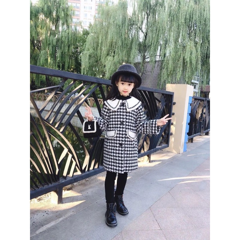 Áo dạ lót lông cho bé gái cao từ 95-160cm 15-47kg