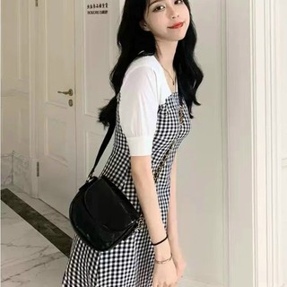 Đầm váy nữ văn phòng dạo phố caro nhẹ nhàng trẻ trung năng động