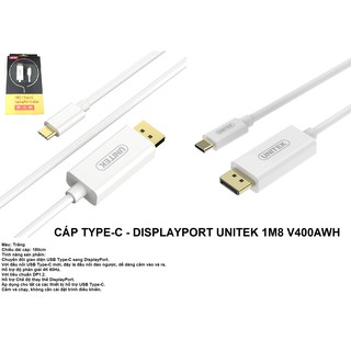 Cáp type-c -> displayport unitek v400awh