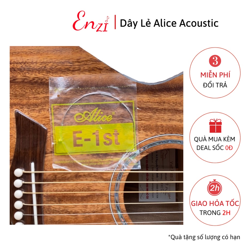 Dây lẻ acoustic Alice A206 A406 AW432 AW436 Chính Hãng dây sắt đàn ghita acoustic  ENZI