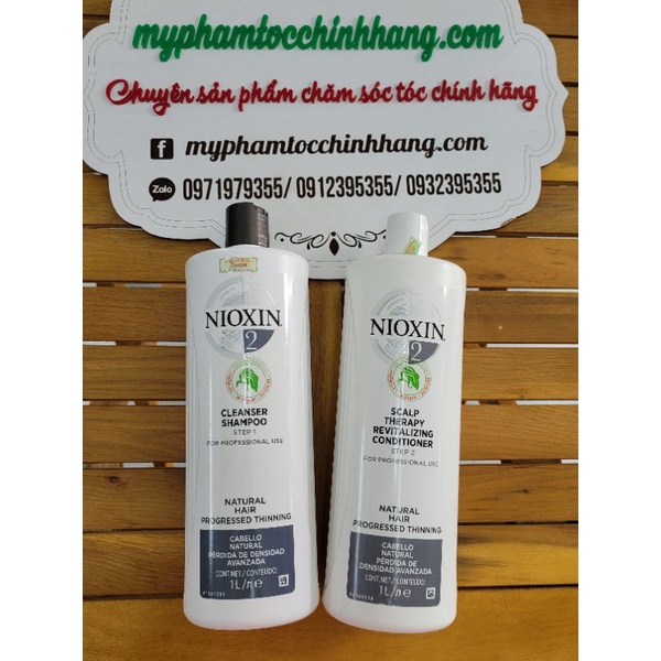 GỘI XẢ GIẢM RỤNG NIOXIN SỐ 2 (CHO TÓC MẢNH, TỰ NHIÊN, RỤNG NHIỀU) 300ml,1000ml