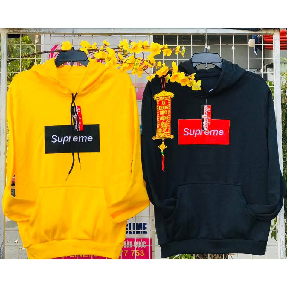 Áo khoác hoodie supreme vải nỉ form rộng