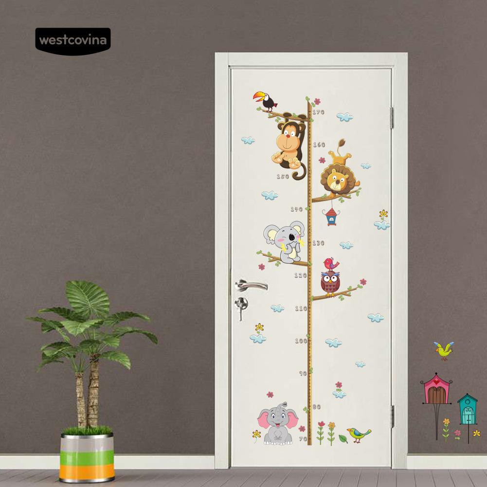 Miếng dán tường đo chiều cao cho bé hình hoạt hình
