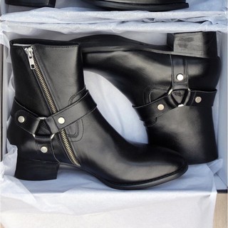 [ Bán lỗ xin 5⭐] Harness Boots Da Bò Siêu Phẩm Đế 4cm