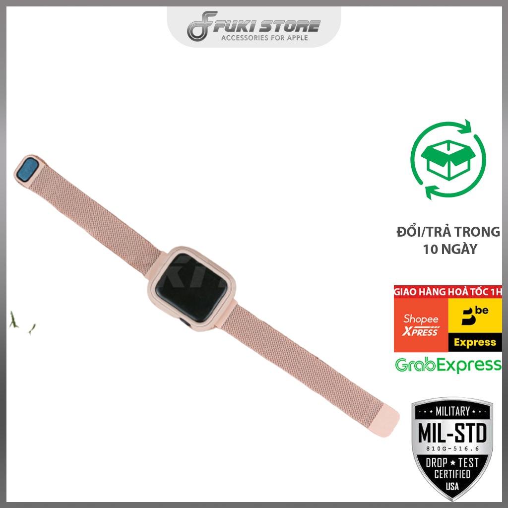 Combo dây ốp màu hồng phấn siêu đẹp cho Apple Watch 38/40/41mm