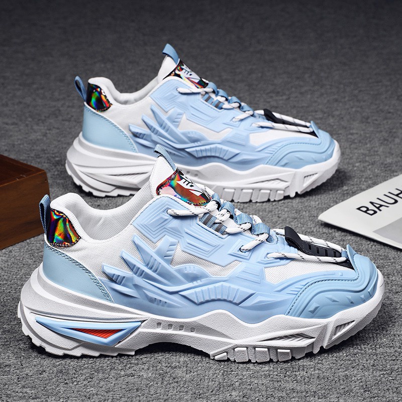 Giày Nam Sneaker Gót Phối Dạ Quang Kiểu Dáng Mới
