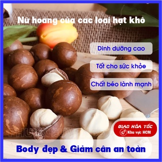 Hạt Macca Mắc Ca Macadamia Úc Nứt Vỏ-Hũ 500gram