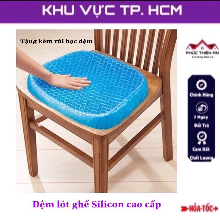 Đệm lót ghế Silicon đàn hồi, mềm mại, thoáng khí - tặng kèm túi bọc