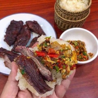 (Tặng chẩm chéo) 1kg thịt trâu gác bếp chuẩn tây bắc