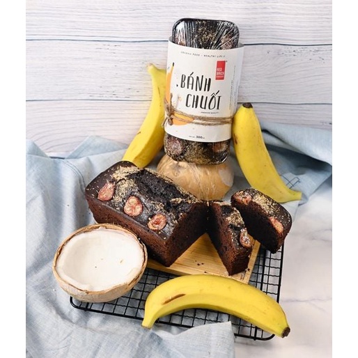 Bánh Cake Chuối Chocolate 300Gr Thương Hiệu Gạch Đỏ Chuẩn Healthy Food