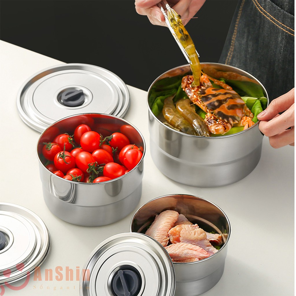 Bộ thau rổ Inox cao cấp có bàn nạo đa năng - có thể dùng đun trên bếp