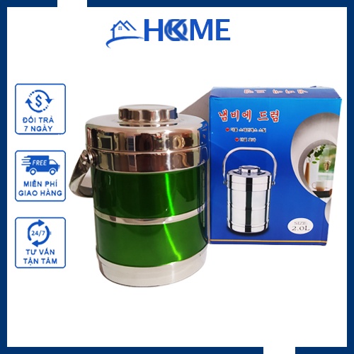 Cặp lồng giữ nhiệt inox 3 ngăn 2L - Hộp đựng cơm văn phòng Tiện Lợi - Tiện Ích Đa Năng