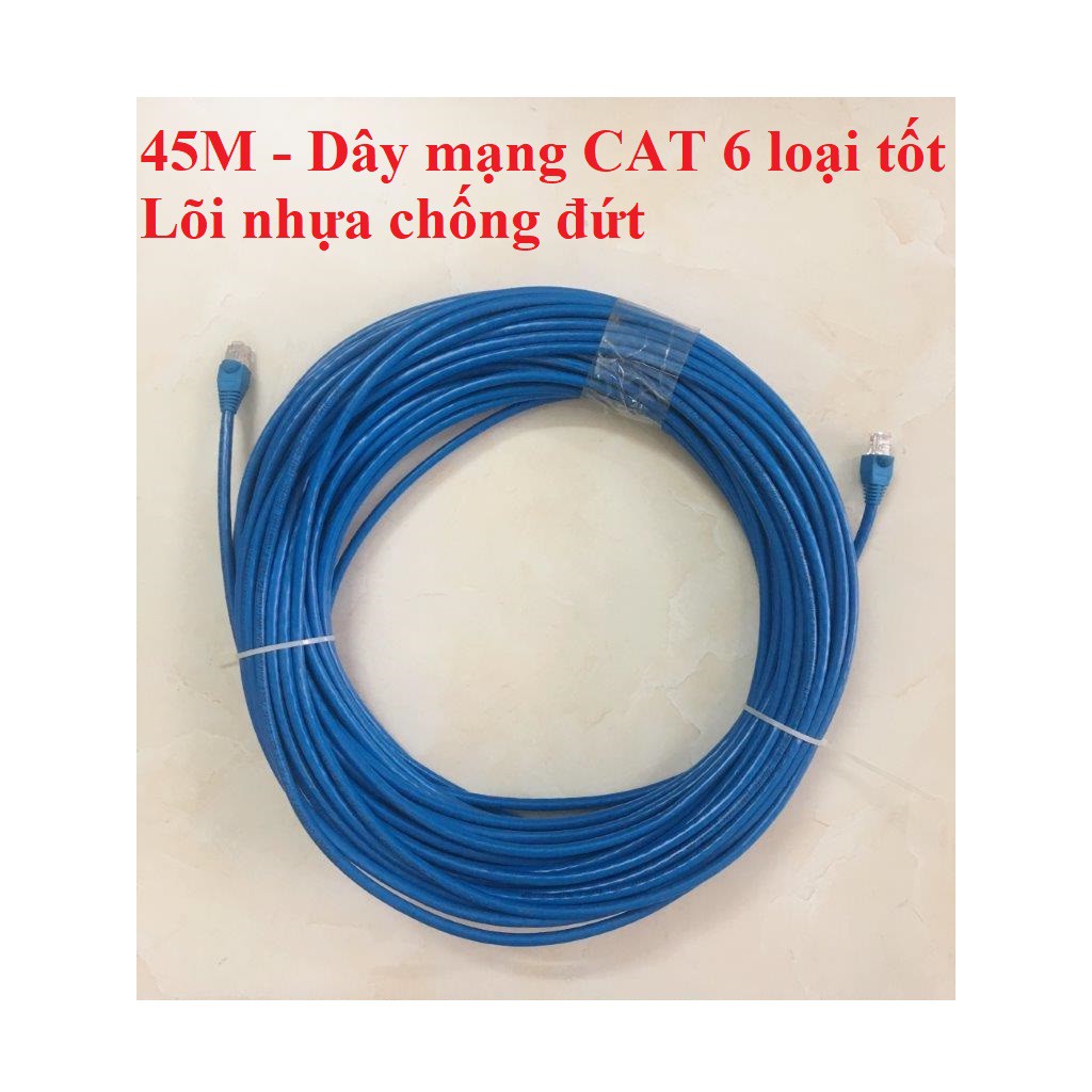 Dây mạng 45m / 50m CAT 6 (HT-Cable) bấm sẵn 2 đầu