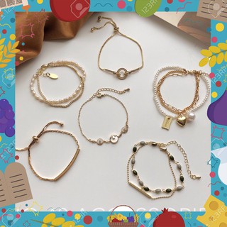 Vòng tay nữ lắc tay nữ mạ vàng combo 5c