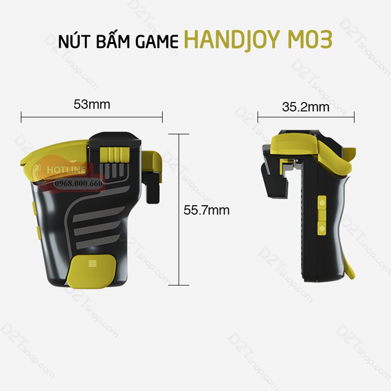 Handjoy M03 | Nút bấm game Handjoy M03 chơi 8 ngón autotap siêu nhanh chơi game PUBG, Call of Duty, Free Fire