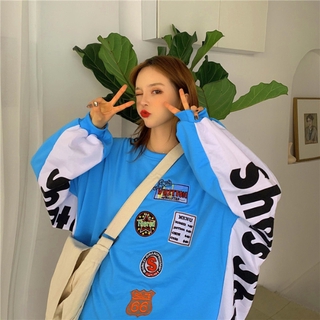 Áo Sweater Dáng Rộng Cá Tính Theo Phong Cách Mùa Thu Hàn Quốc