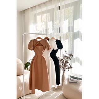 Váy maxi cổ tam giác 3 màu(Sẵn tại shop)