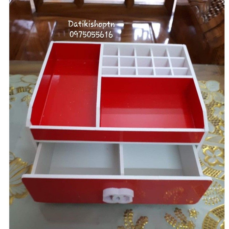 Kệ mỹ phẩm 25cm màu đỏ