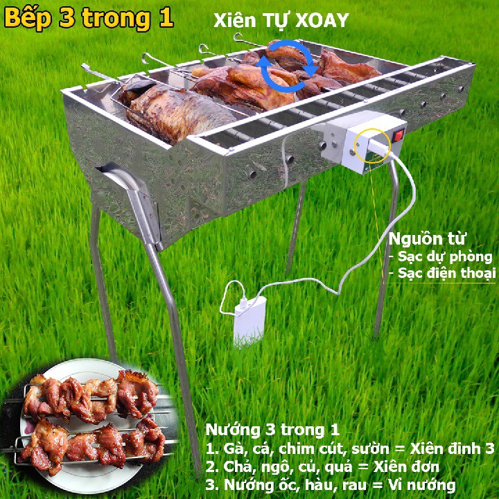 Bếp nướng than hoa MekongBBQ V4 - Công nghệ 4.0