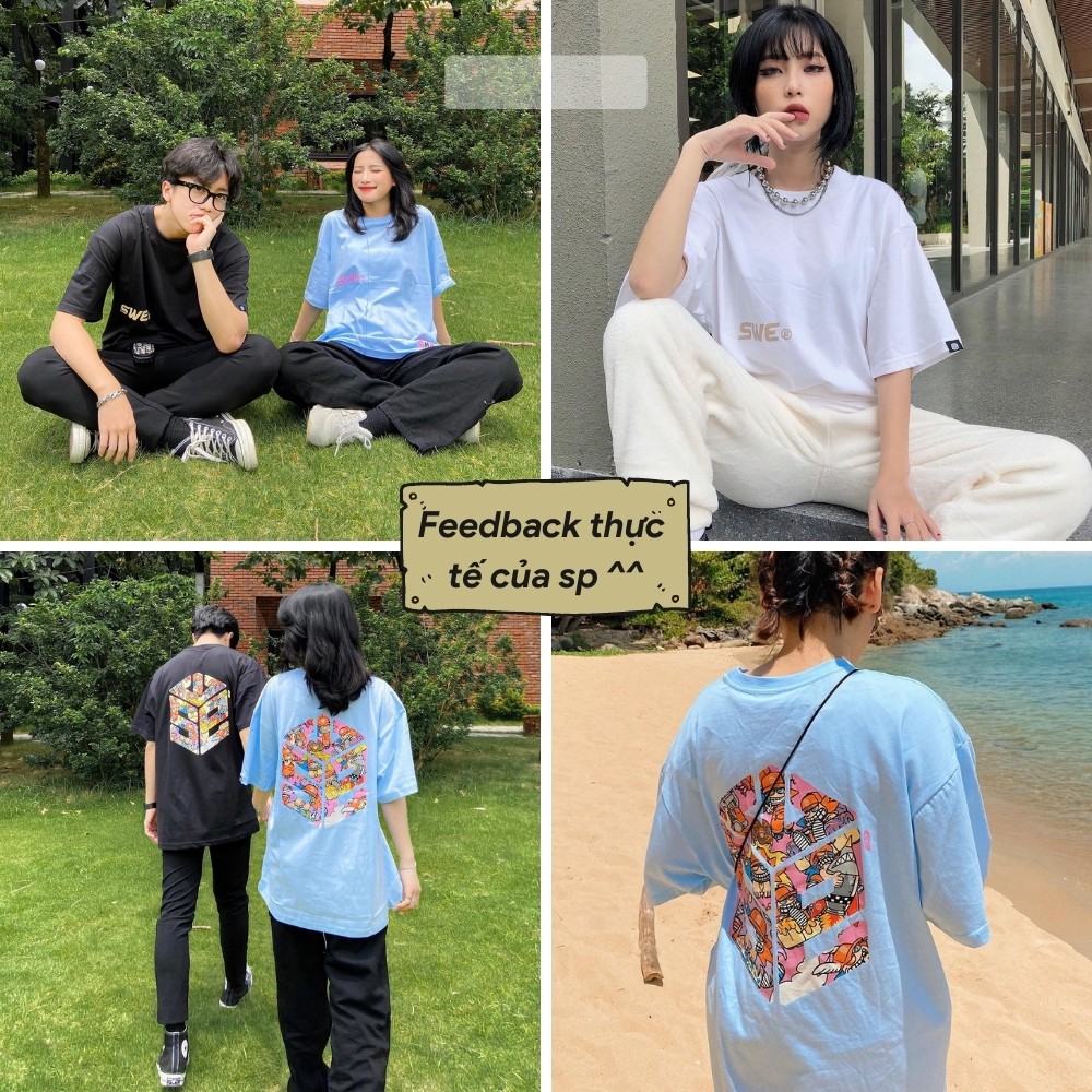 Áo thun tay lỡ SWE Cube Mozzie Tee form rộng Unisex nam nữ phong cách Ulzzang - AT09 | WebRaoVat - webraovat.net.vn