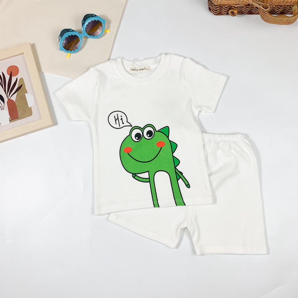 Quần áo cộc tay nam nữ chất cotton hàn, bộ quần áo trẻ em minky mom cho bé trai bé gái-1046