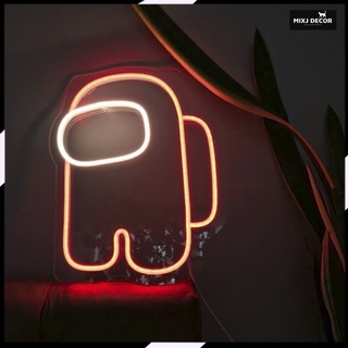 Đèn led neon trang trí, Hình Among Us , decor nhà, phòng ngủ, đèn tiktok, Làm theo yêu cầu- MIXJDEOCR