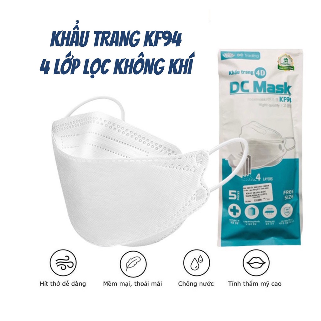 [Mã COSDAY giảm 8% đơn 150K] [HÀ NỘI] COMBO 5 KHẨU TRANG DC MASK KF94 KIỂU HÀN QUỐC | BigBuy360 - bigbuy360.vn