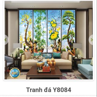 Tranh đính đá tứ quý tùng cúc trúc mai y8084(146*100)