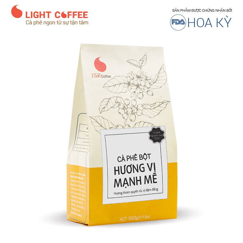 [Mã BMBAU50 giảm 7% đơn 99K] Cà phê Hương vị mạnh mẽ Light Coffee Gói 500g
