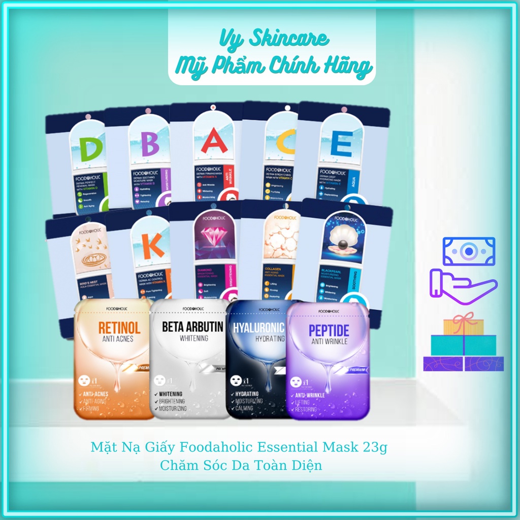 Mặt Nạ Giấy Foodaholic Essential Mask 23g Chăm Sóc Da Toàn Diện | BigBuy360 - bigbuy360.vn