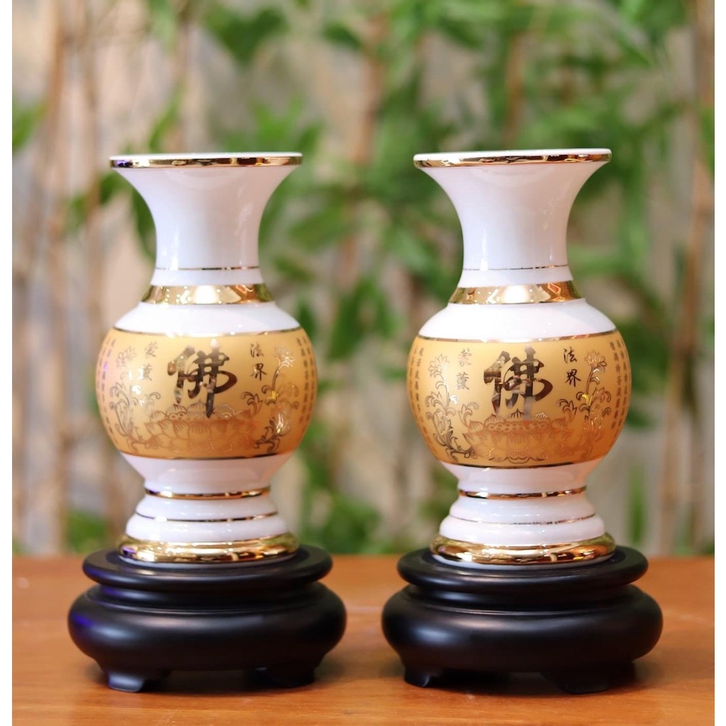Bộ Đồ Thờ Cúng Sứ Cao Cấp - Set Đồ Thờ Phật - Gia Tiên Sứ Xương cao cấp
