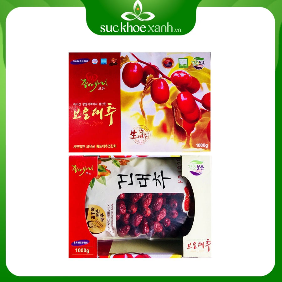Táo đỏ sấy khô Hàn Quốc, hỗ trợ tăng sức đề kháng (hộp 1kg)