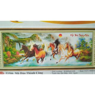 Tranh thêu 3d mã đáo thành công 53506