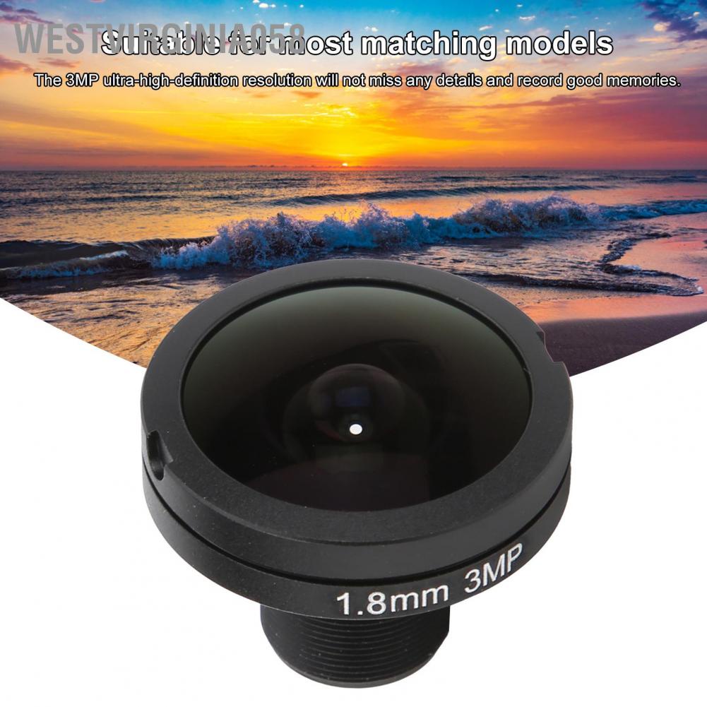 Westvirginia058 Westvirginia058 Máy ảnh Ống kính mắt cá 3MP 180 ° 1.8mm Tiêu cự quang học M12x0.5 Giao diện F2.0 Quang thông