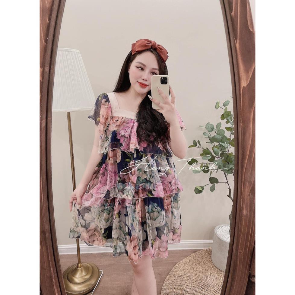 Váy Đẹp Đầm Maxi Voan Hoa 3 Tầng Chất Tơ Xước 2 Lớp Viền Ren Form Dáng Đẹp Hàng Cao Cấp Phong Cách Hàn Quốc Ulzzang. | BigBuy360 - bigbuy360.vn