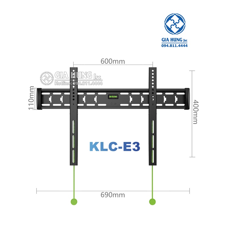 Giá treo ti vi thẳng sát tường 40 đến 65 inch E3