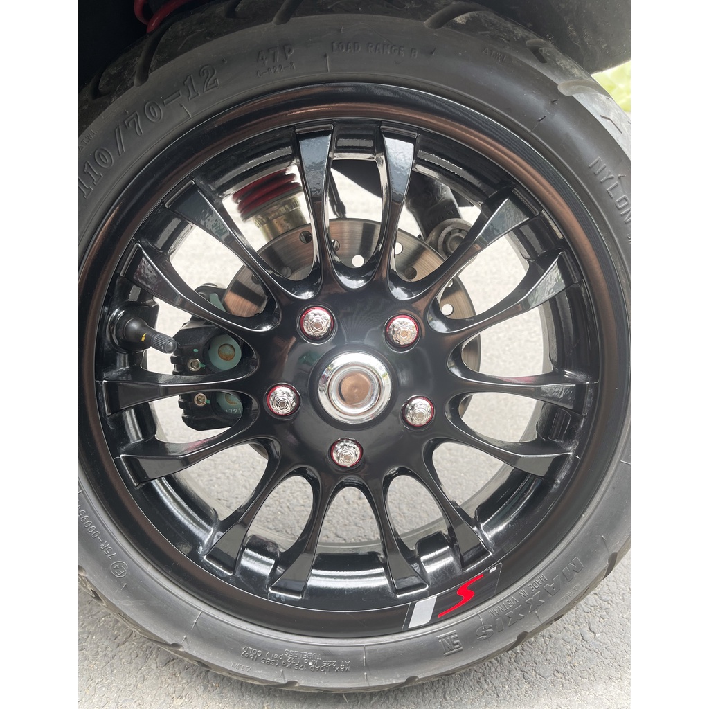 Bộ Long đền nhôm  mâm trước sau cho xe Vespa Sprint Primavera Notte LX S GTS