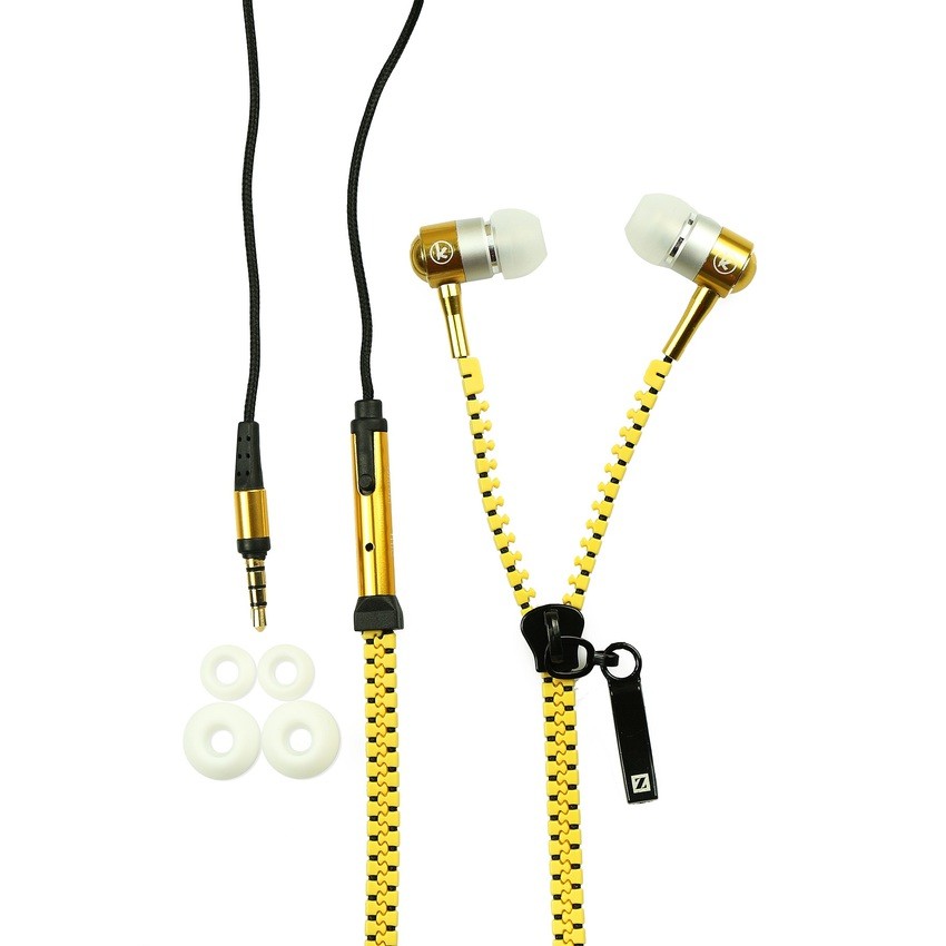 [Mã ELORDER5 giảm 10K đơn 20K] Tai nghe nhét tai Zipper dây kéo (nhiều màu)