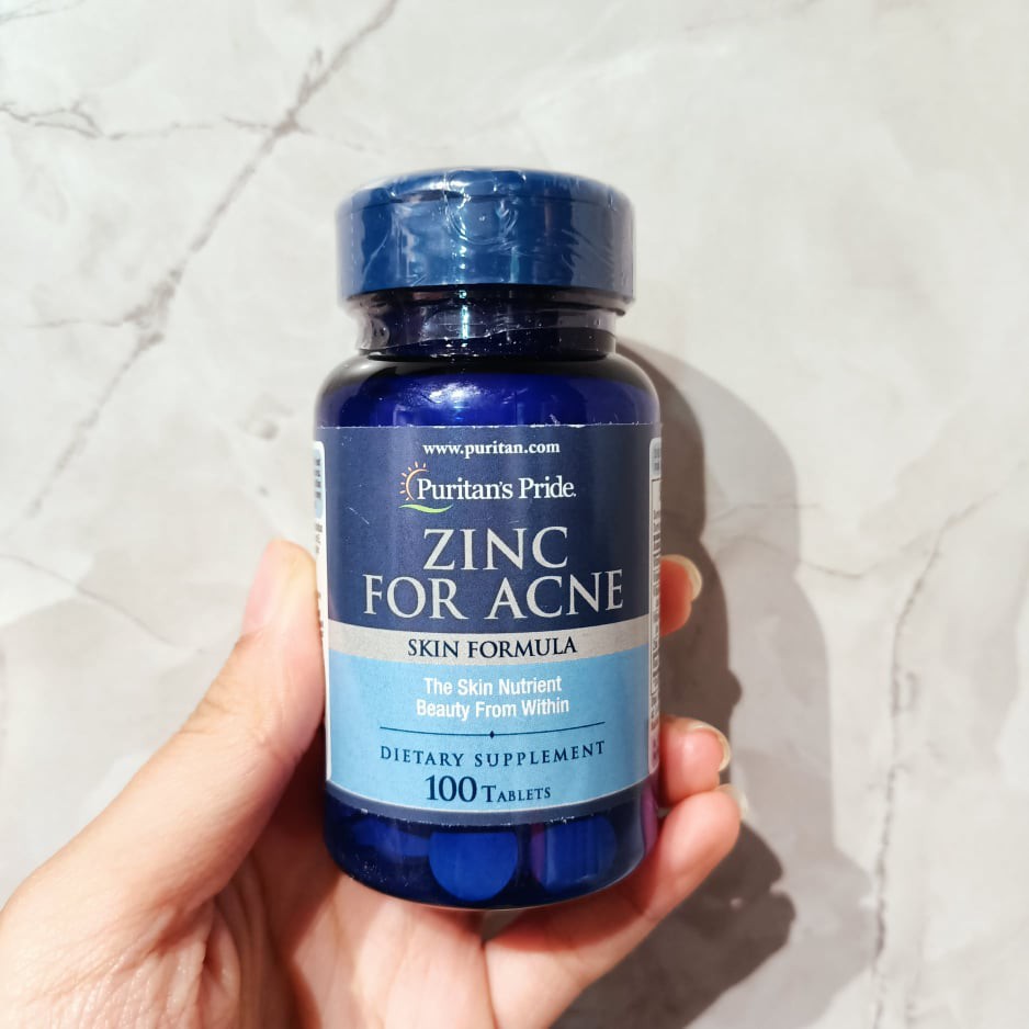 Viên kẽm Zin For Acne 100 viên (Puritan's Pride Zinc For Acne)