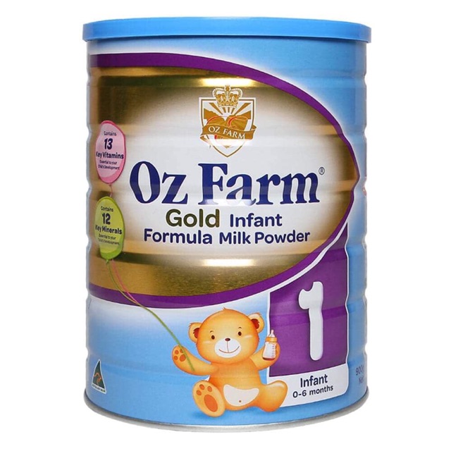 Sữa Oz Farm 900g số 1, 2,3 date T9/2020